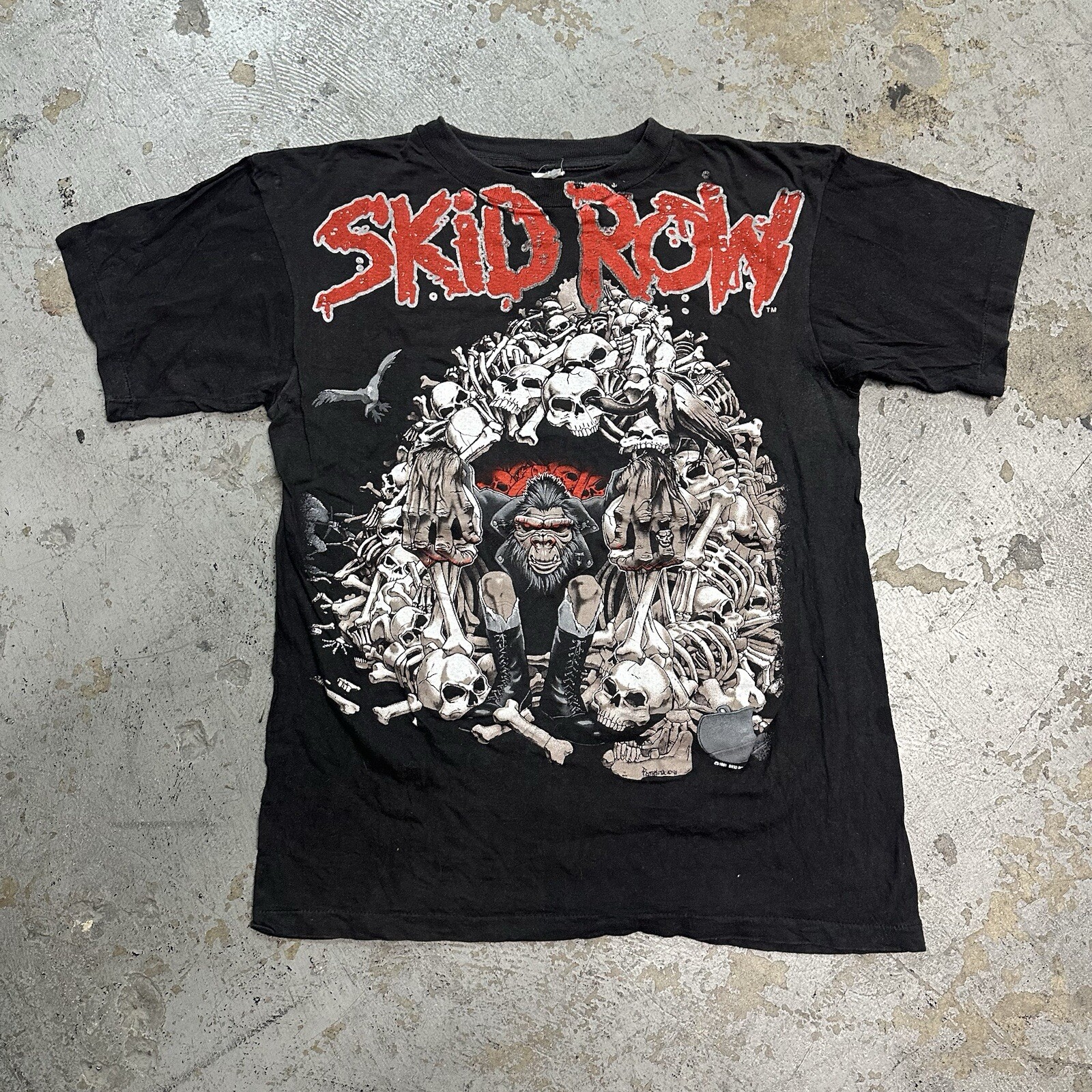 FILA T shirt uomo grande vintage 1991 Skid Row Slave To The Grind Band