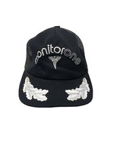Vintage US Cap Snapback Monitorone Hat Silver Wings M/L Medical Made In USA