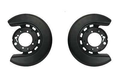 LH & RH Rear Black Brake Rotor Backing Shield Plates For 1965-82 Chevy ...