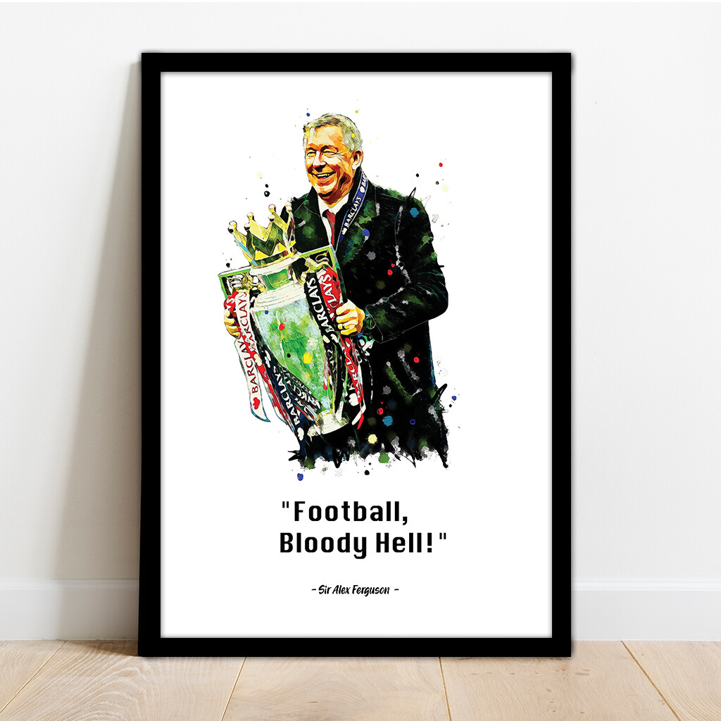 MANCHESTER UNITED - MAN UTD - SIR ALEX FERGUSON QUOTE FRAMED ART