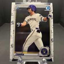 2020 Bowman Draft Chrome Freddy Zamora #BD-46 Milwaukee Brewers