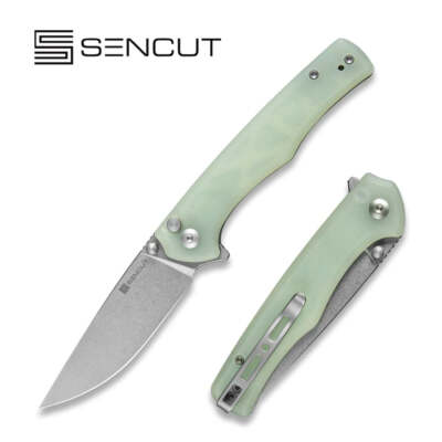 Sencut Crowley 3.48'' D2 Steel Blade Folding Pocket Knife Natural G10 Handle