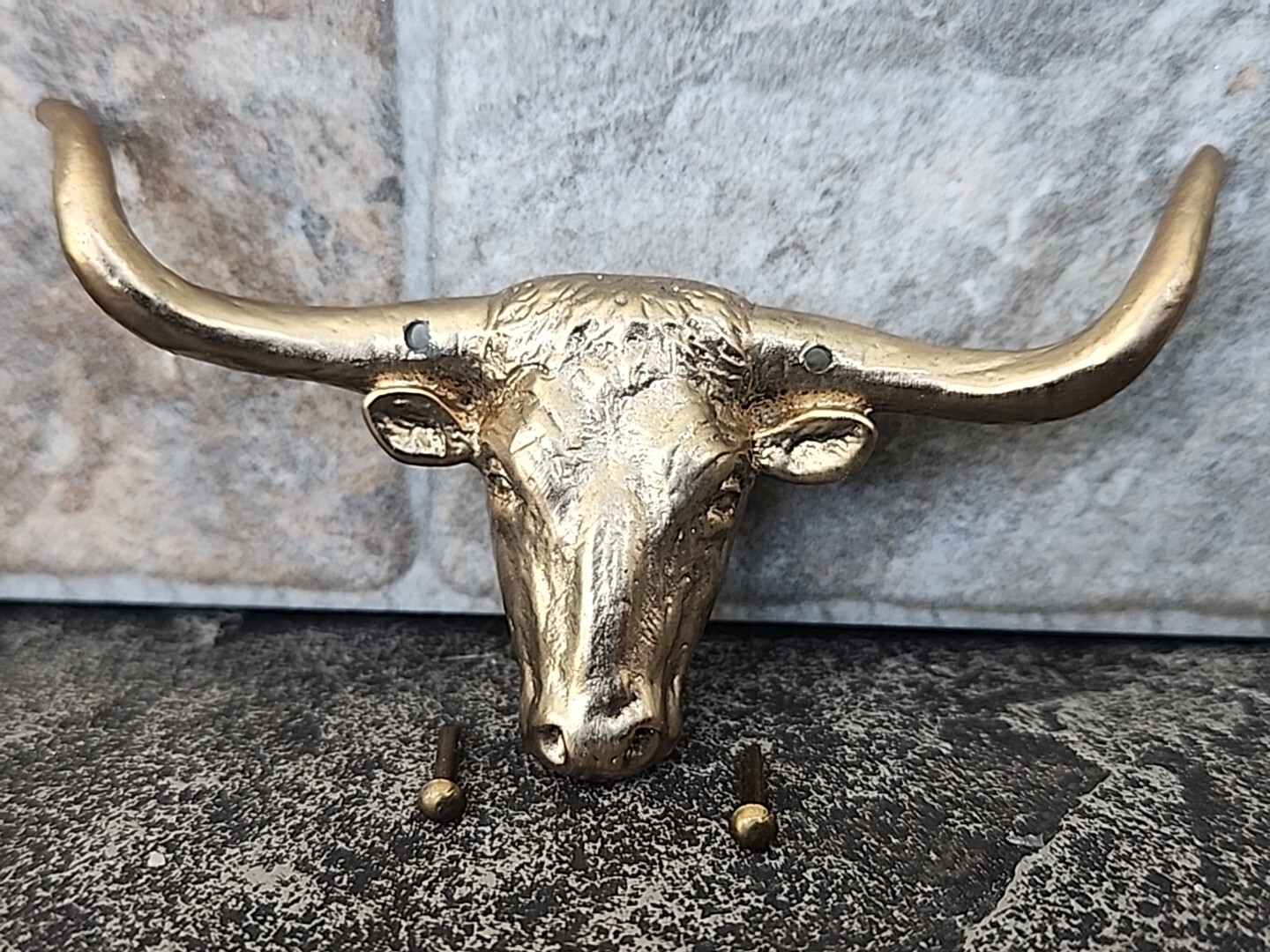 Vintage Solid Brass Bull Head Sculpture Beautiful Piece Heavy MCM eBay