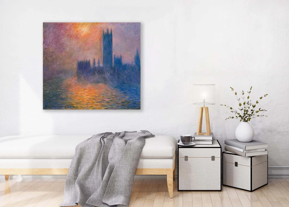 Impresión en lienzo The Houses of Parliament de Claude Monet Giclée, varios tamaños Foto 4 de 4