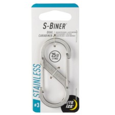 Nite Ize S-Biner Dual Carabiner Stainless Size 3 capacity 11kg