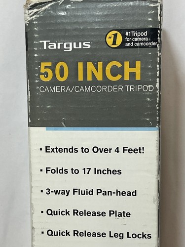 Targus TG-5060TR Camera/Camcorder 50" Tripod, Universal Mount & Carry Case - Picture 9 of 13