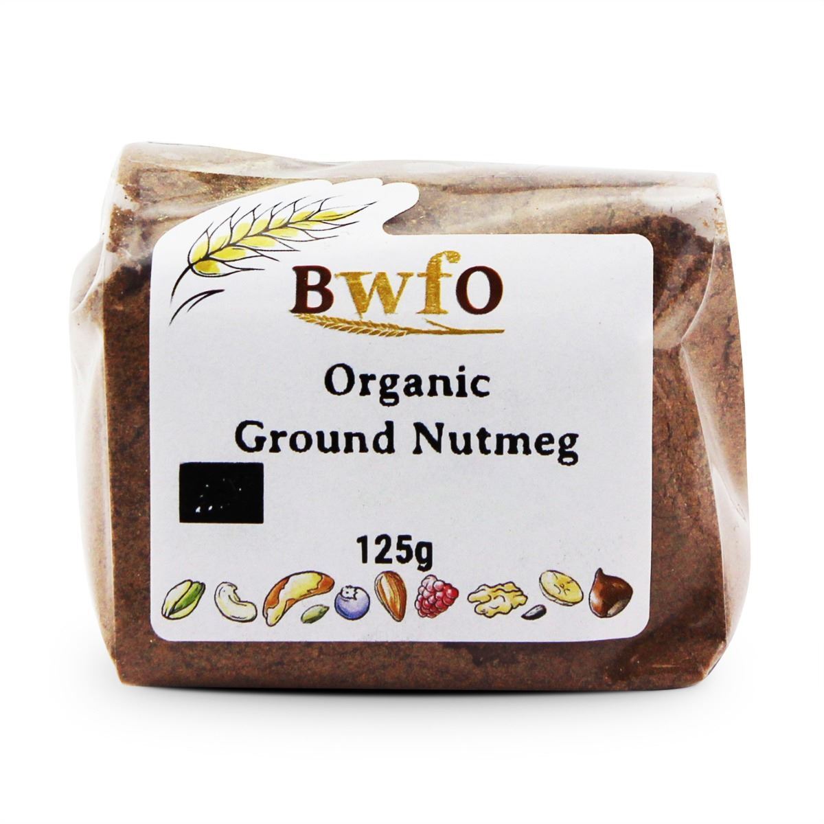 Organic Nutmeg Ground 125g | BWFO | Free UK Mainland P&P