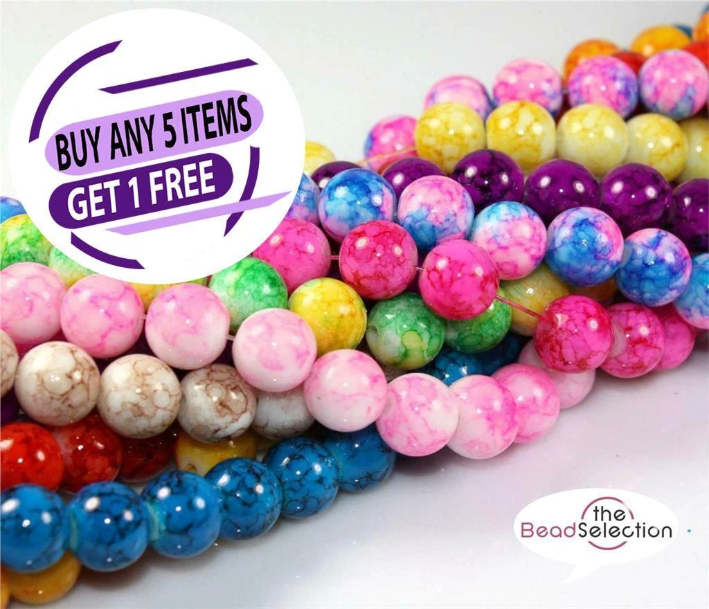 8mm Round Beads Bracelet Making Kit Beads, Bracelet Beads Marble