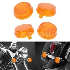 4X Turn Signal Light Lens Cover For Honda Shadow VT750 VT1300 Kawasaki VN 1600
