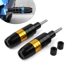 Gold Pair 8MM Motorcycle Frame Exhaust Sliders Crash Protection Anti Crash Pad