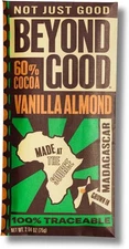 (Free Duty Tax) Beyond Good Chocolate Bars | Vanilla Almond Dark Chocolate |