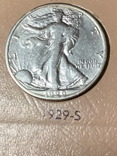 1929-S Better Date Silver Walking Liberty Half  VF/XF Detail Cleaned In Photos