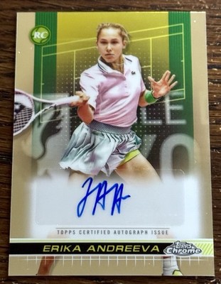 2024 Topps Chrome Tennis Erika Andreeva Rookie Auto RC #TCA-EAA