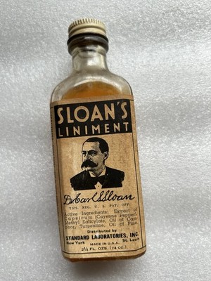 Vintage Sloan s Liniment Embossed Bottle