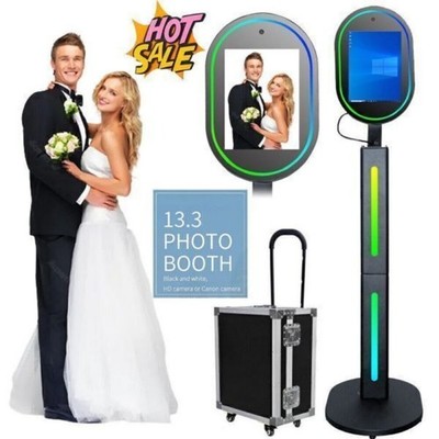 Tragbare Magic Mirror Touchscreen Photobooth DSLR Kamera 13,3 Zoll Flightcase