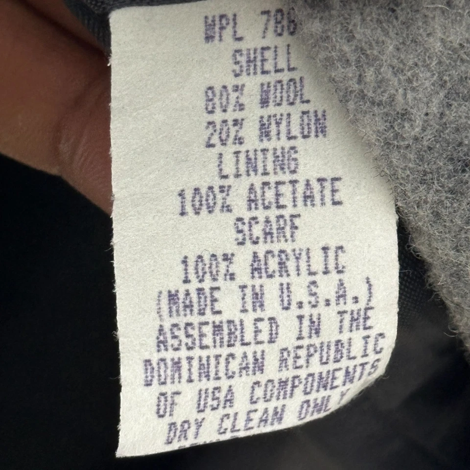 VTG London Fog Wool Peacoat Trench Coat Womens L Gray Button Up USA Made 90s - Image 3 of 4