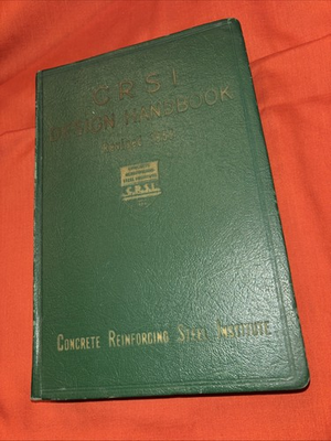#ad CRSI Design Handbook Revised 1959 Concrete Reinforcing Steel Institute HC $18.99