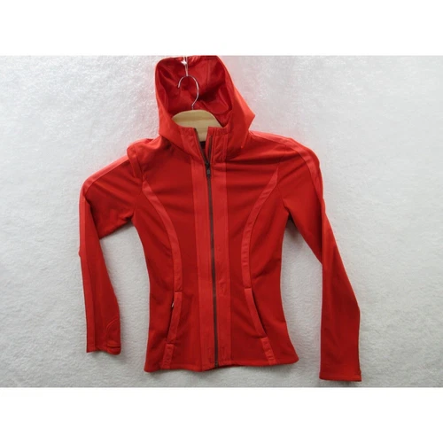 VETEMENTS ATHLETA Verbier Felpa con Cappuccio e Zip Softshell Giacca Arancione Rosso Taglia XS
