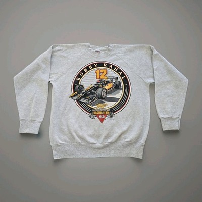 Vintage 1990s Miller Light Racing Sweatshirt Front Back Graphic Bobby Rahal XL