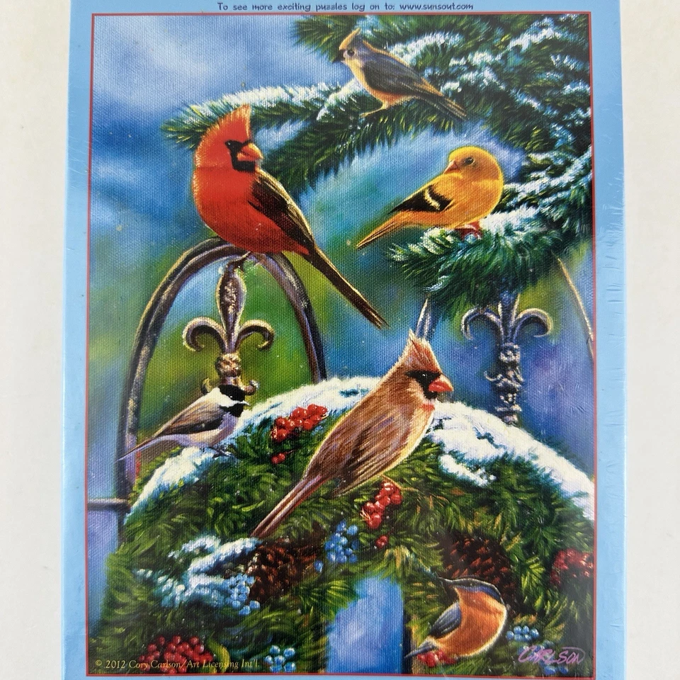 Rompecabezas SunsOut Winter Cheer de Cory Carlson 300 piezas 18" x 24" EE. UU. Nuevo sellado Foto 2 de 4