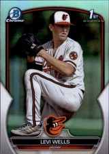 2023 Bowman Draft #BDC-92 Levi Wells Chrome Refractor