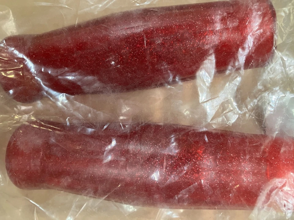 Punhos de mão Harley Shovelhead, picador de cabeça de ferro vermelho floco de metal - Imagem 4 de 4