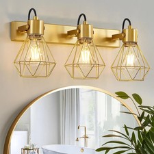 Bathroom Vanity Light Fixture 3 Lights Rotatable Over Mirror Metal Lampshade Vin