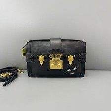 Louis Vuitton Petite Malle Trunk Black Epi Te...