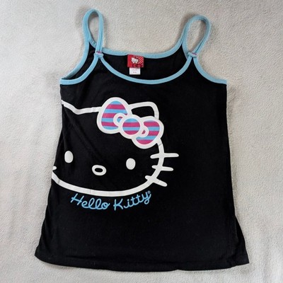 HelloKitty　ノースリーブシャツ　130 Y2K Sanrio Hello Kitty Tank Top Shorts Pajama Set Women's M Black