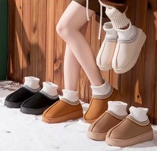 Winter Plush Ankle Boots Female Casual Women's Slippers Home Fluffy Luxury Desig