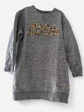 Marc Jacobs Girls Sweatshirt Dress Grey Beaded Logo Size 10