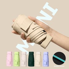 Mini Umbrella Strong Double Bone Sun Umbrella UV Protection Six-Fold Rain and Sh