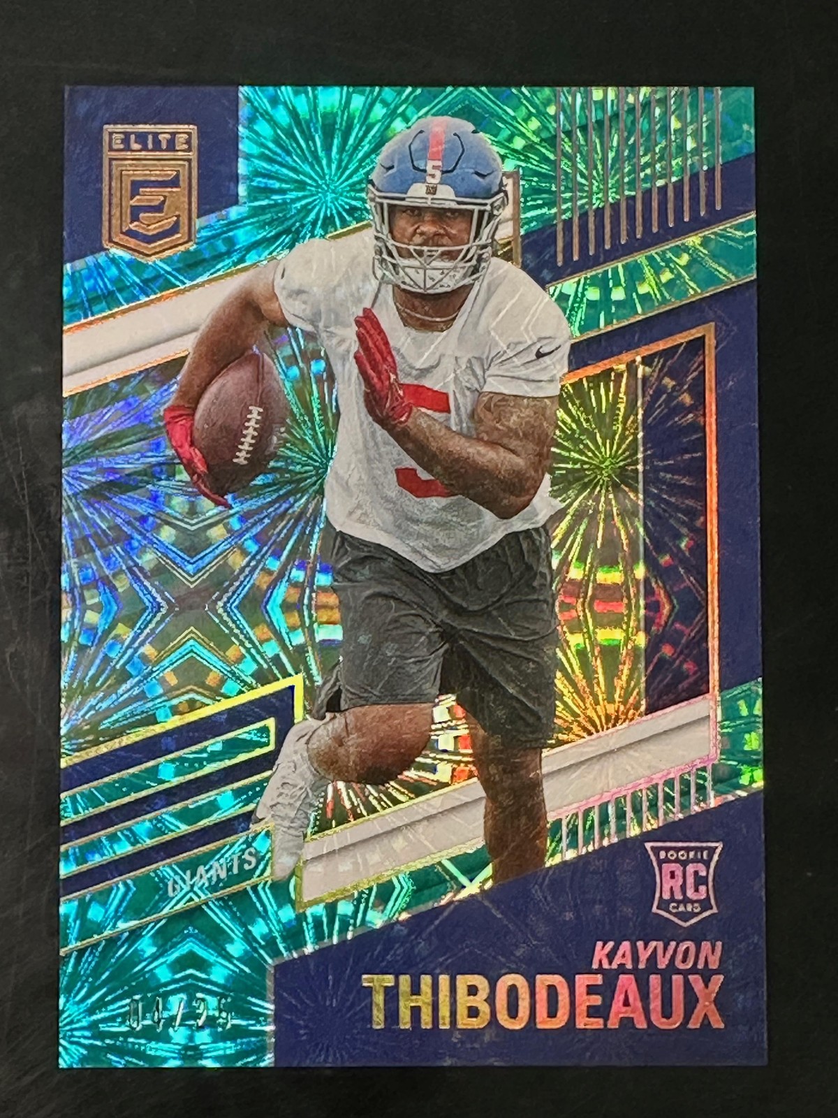 2022 Donruss Elite Kayvon Thibodeaux Teal /25 #137 New York Giants RC
