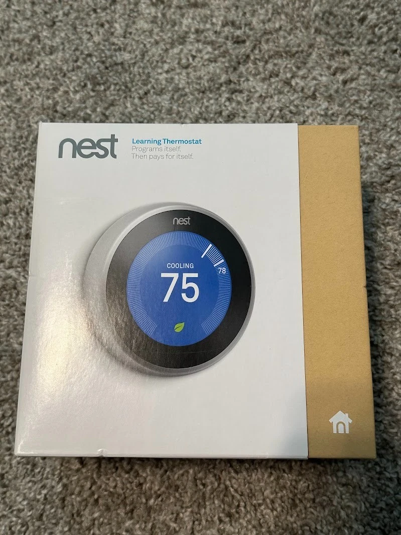 Google Nest 3rd Generation Learning WIFI Thermostat: T3007ES Stainless Steel