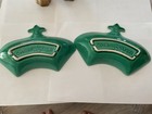 S/2 Vtg MCM California D :102 USA Trinket Pottery Dish Turquoise/ Teal — photo 3