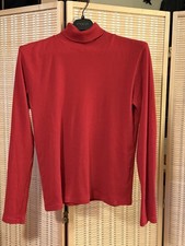 Vintage Men  s Polo Ralph Lauren 100 Ribbed Cotton Turtleneck -Red-Pony -XL