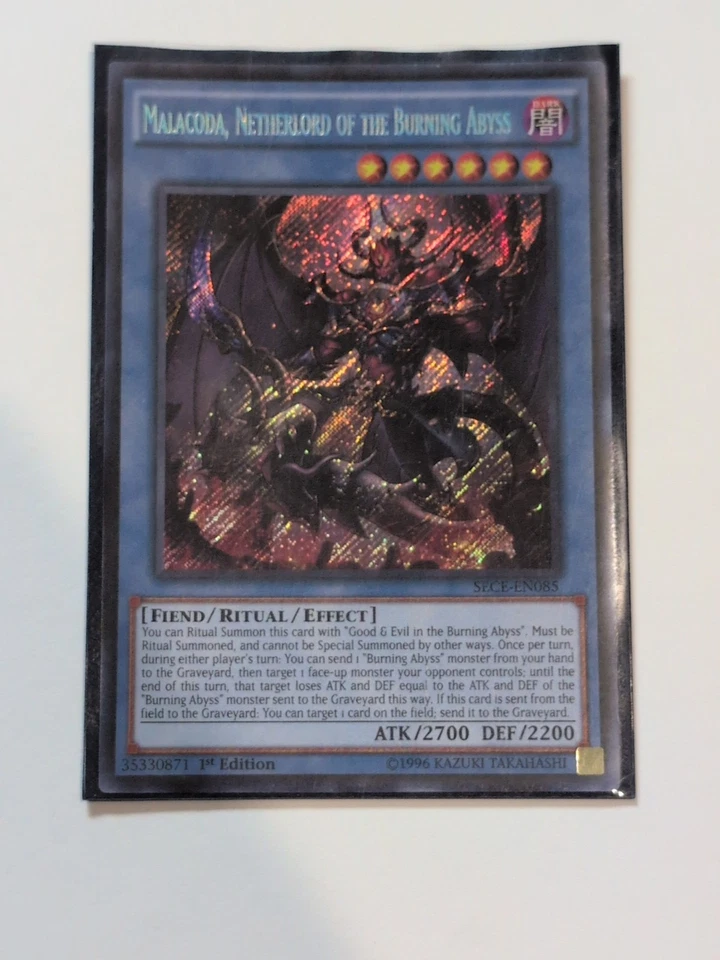 Malacoda, Netherlord of The Burning Abyss SECE-EN085 Secret 1st Edition NM - Image 3 of 3