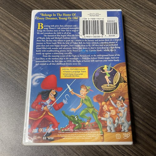 Walt Disney's Peter Pan Limited Issue (DVD, 1999) Brand New + Sealed - Foto 2 di 3