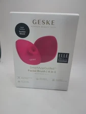 GESKE - Smart App Guided 4 IN 1 SONIC FACIAL BRUSH With Handle: Magenta NIB 
