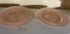 2 Pink Miss America Pattern Depression Glass Saucers By Anchor Hocking