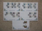 GUERNSEY - 1998-2005 MARINE DEFIN. VALUES TO £1 ON 5 FIRST DAY COVERS,GUTTER PAI