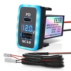 PD+QC3.0 Dual USB Power Socket 3.2A 20W for Toyota, Quick Charge Car Charger