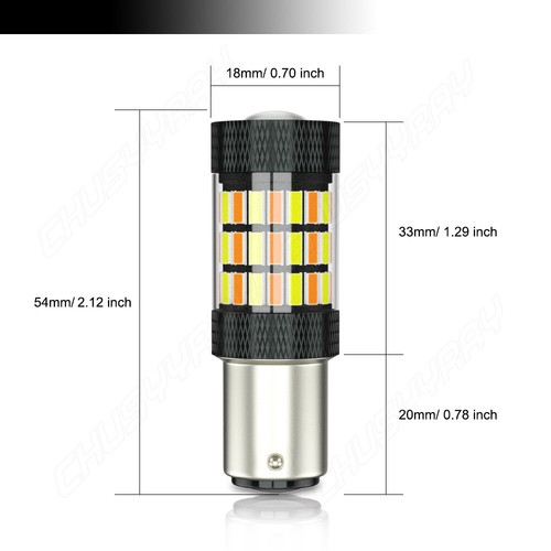 Switchback LED Front Turn Signal Light Bulbs 1157 2357 Amber White Free Return 2 - Bild 4 von 19