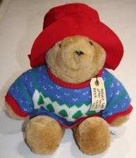 Paddington Bear Plush Darkest Peru to London England Red & Blue w Tags