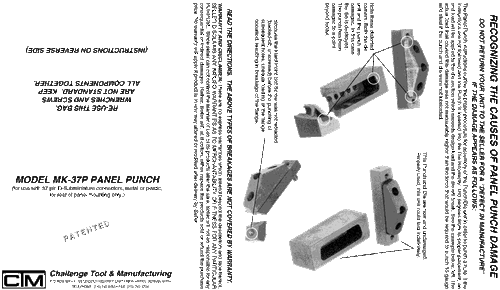 Clearance Item - MK-37P Panel Punch For 37-Pin D-Subminiture (Same as DSP-37P) - Picture 5 of 6