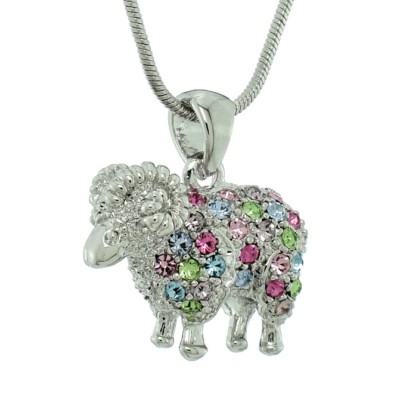 Ram Pendant Made With Swarovski Crystal Taurus Zodiac Necklace Jewelry Gift