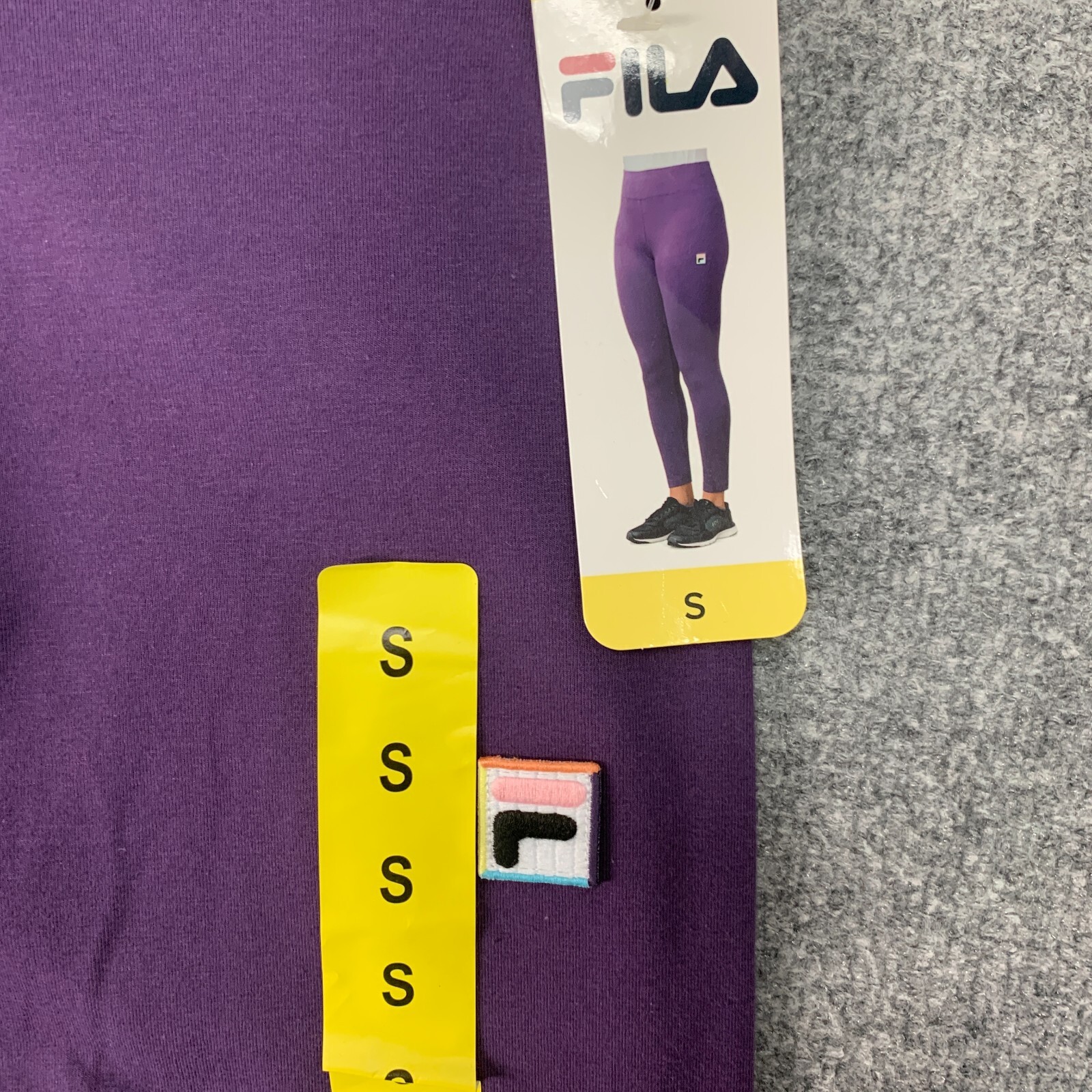 Fila Legging donna S misto cotone uva vita alta pull on caviglia magra
