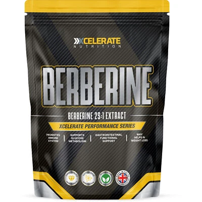 XCELERATE NUTRITION Berberine Extract 15,000mg 25:1 Capsules Vegan Blood Sugar Support Pills Natural
