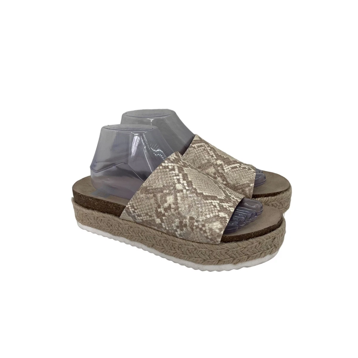DV Dolce Vita Ismerelda Snake Platform Espadrille Slide Sandals