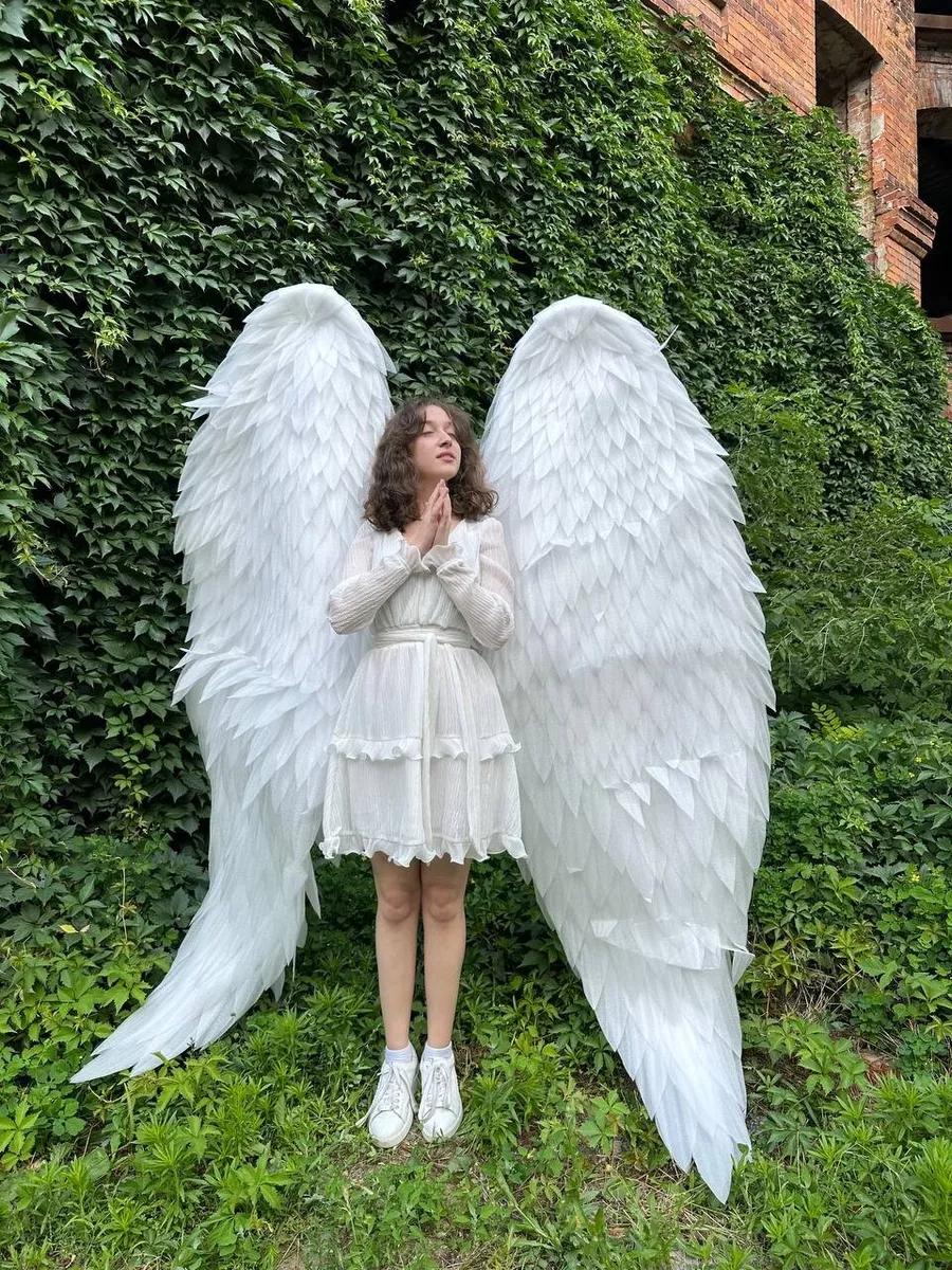 Cosplay Angel Wings Costume White for Photo Shoot Extra Large Sexy Burning  Man